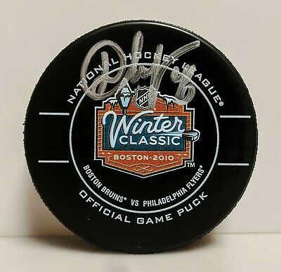 David Krejci Boston Bruins Signed 2010 Winter Classic Official Game Puck