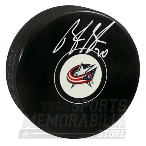 Brandon Saad Columbus Blue Jackets Signed Autographed Blue Jackets Hockey Puck