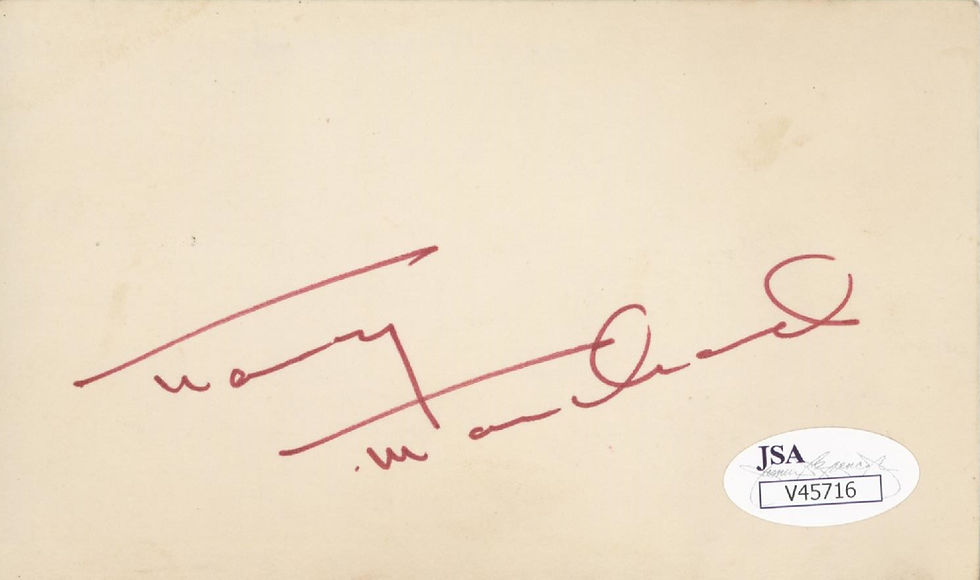 Nancy Marchand The Sopranos signed 4x6 card Livia Soprano