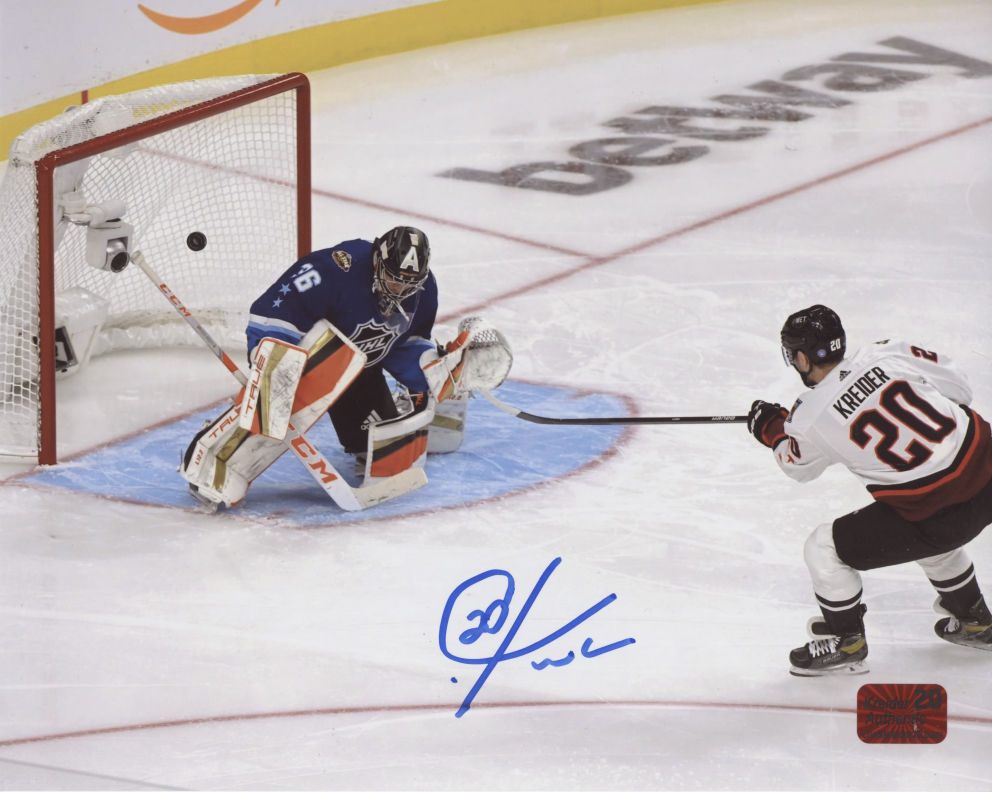 Chris Kreider #20 NY Rangers 8x10 Signed All Star Photo Autograph COA
