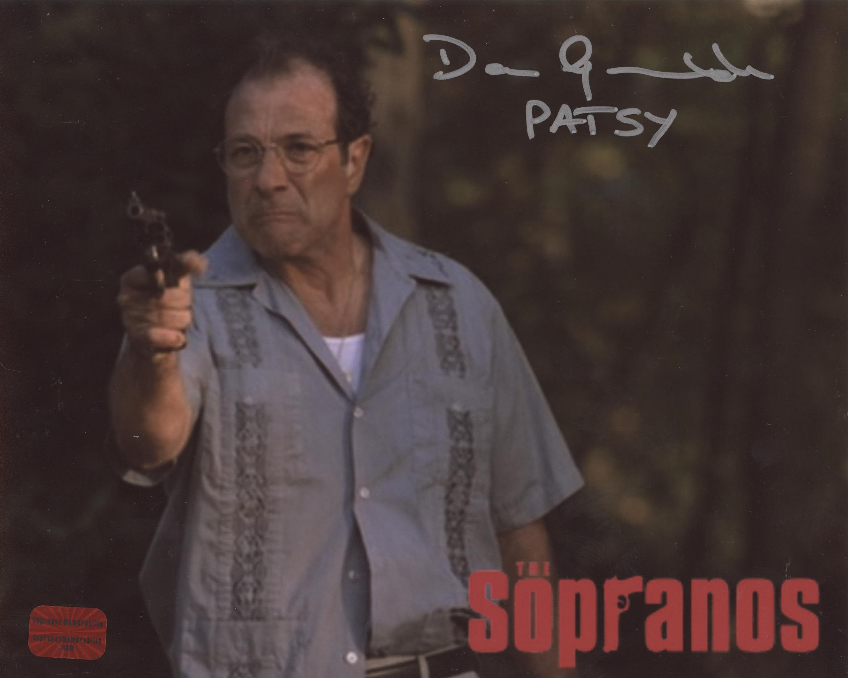 Dan Grimaldi The Sopranos signed 8x10 Pointing Gun