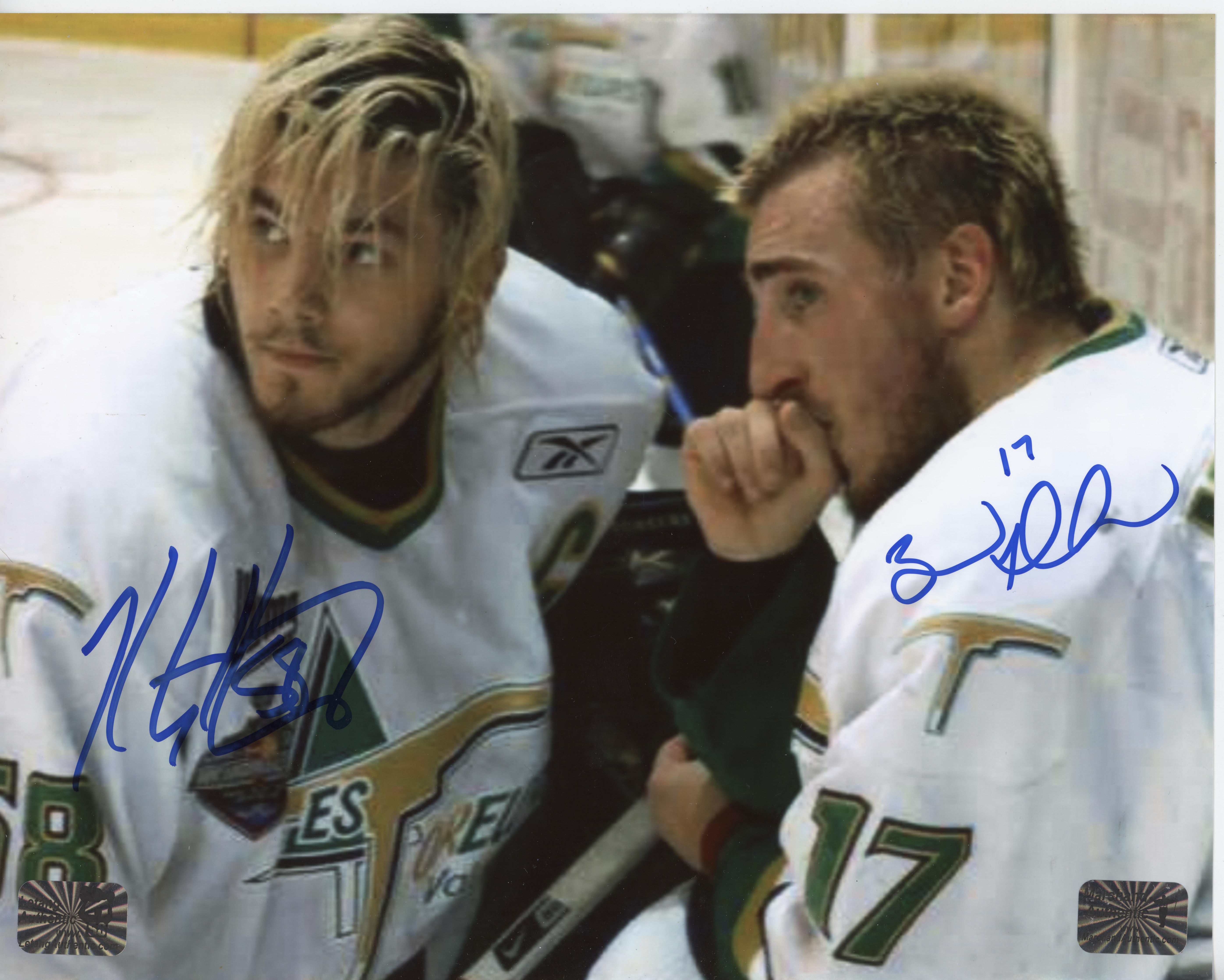 Kris Letang Brad Marchand Val D'or Foreurs DUAL signed 8x10 Junior Hockey