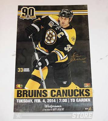 Zdeno Chara Boston Bruins Signed Autographed 90th Game Day Roster Poster 11x17