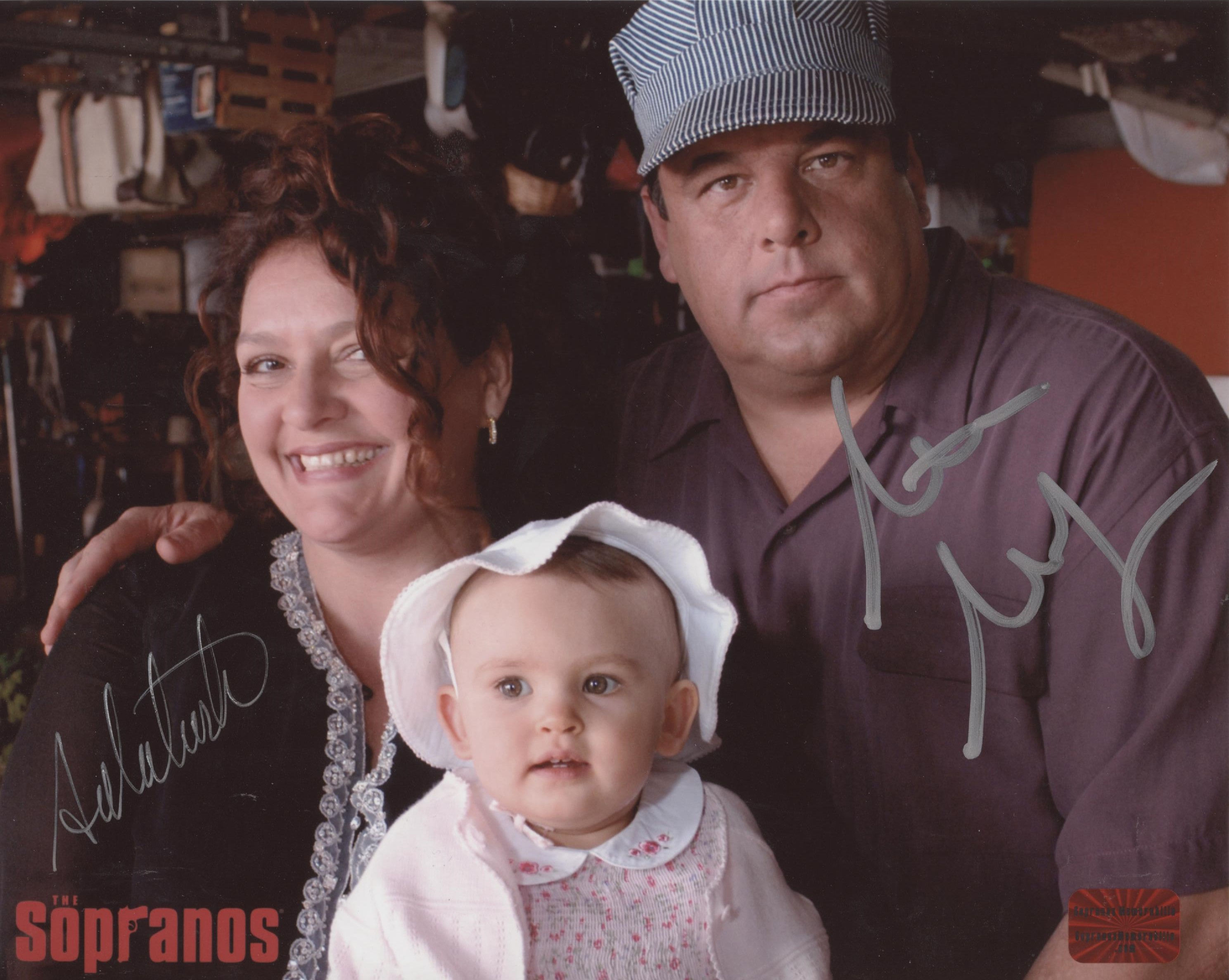 Aida Turturro Steve Schirripa The Sopranos DUAL signed 8x10 Train Hat