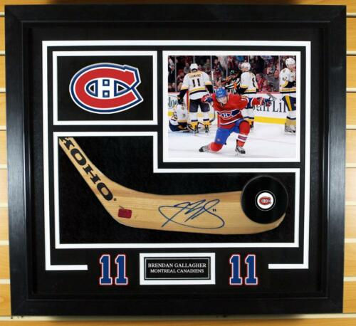 Brendan Gallagher Montreal Canadiens Signed Autographed Stick Blade Frame B