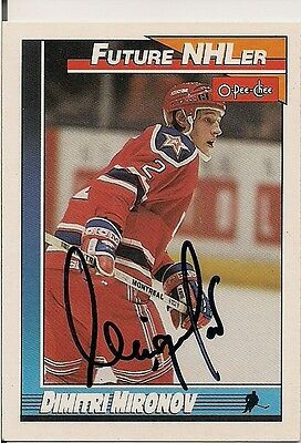 Dimitri Mironov  1991 O-Pee-Chee Hand Signed Card