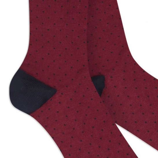 Thumbnail: LONDON SOCK COMPANY Spot of Style Burgandy