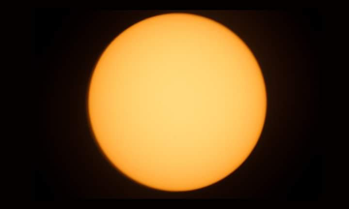 The Sun in the sky is surrounded by darkness 