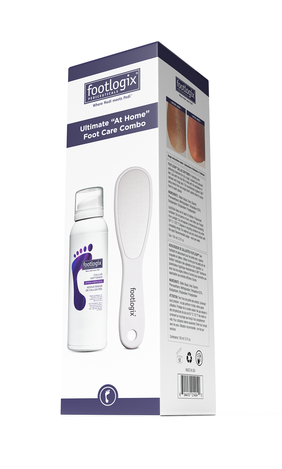 Footlogix At Home Foot Care Combo packaging and contents