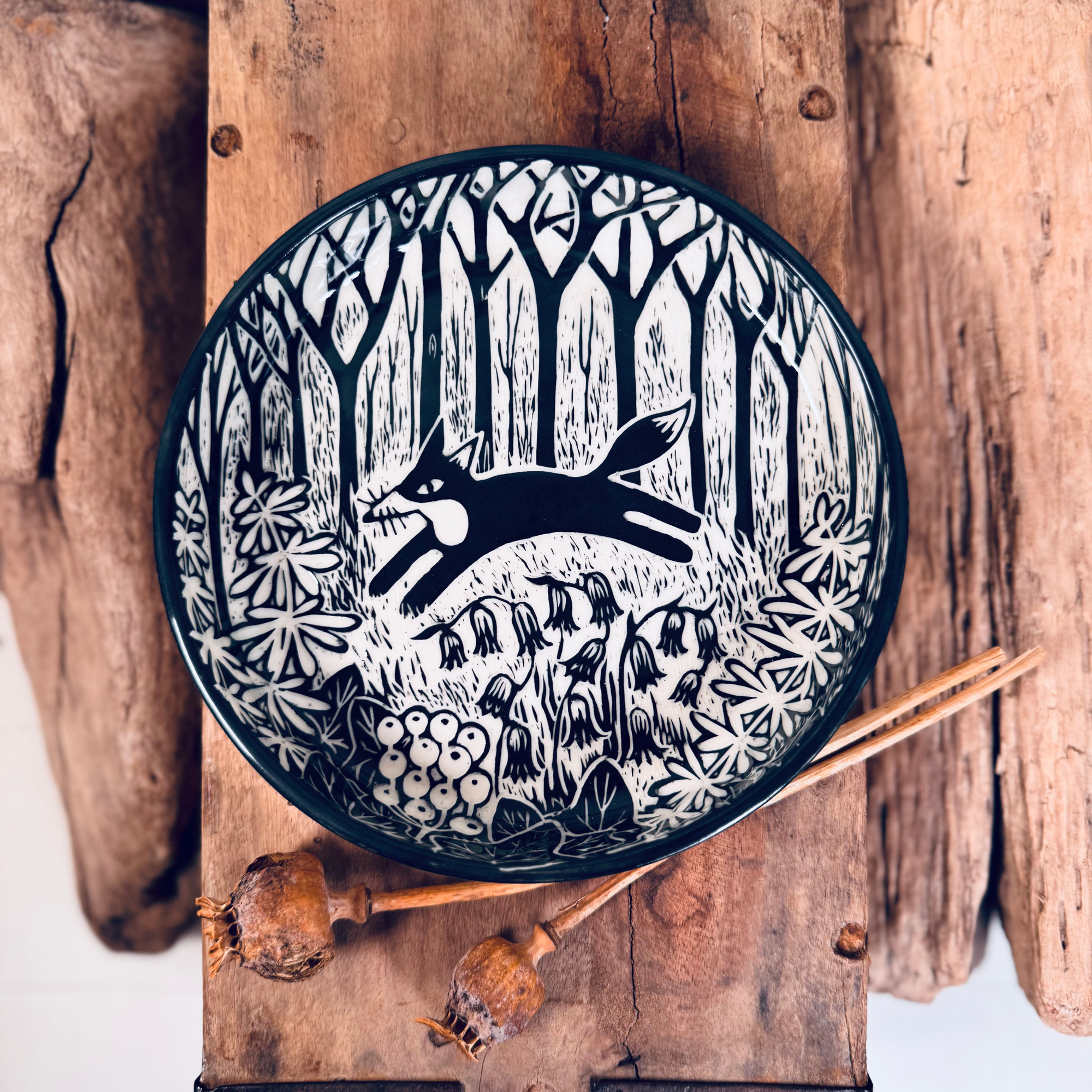 'Fox of the Bluebell Wood' Small Fox Dish