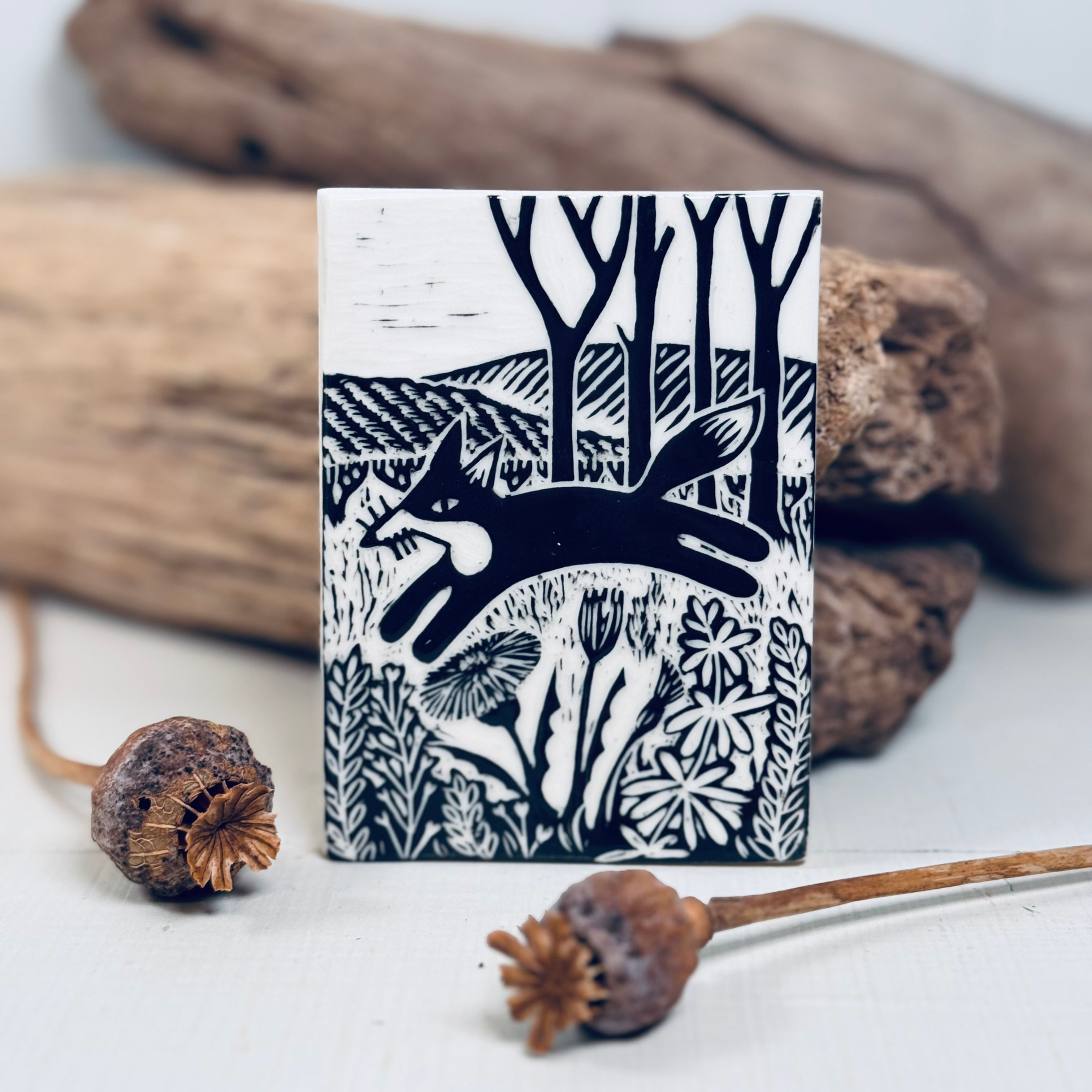 Sneaky Fox Plaque - 'Wood's Edge Whisperer'