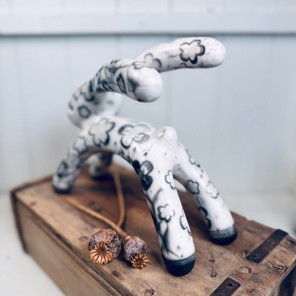 Thumbnail: Raku Leaping Hare: 'Feyra'