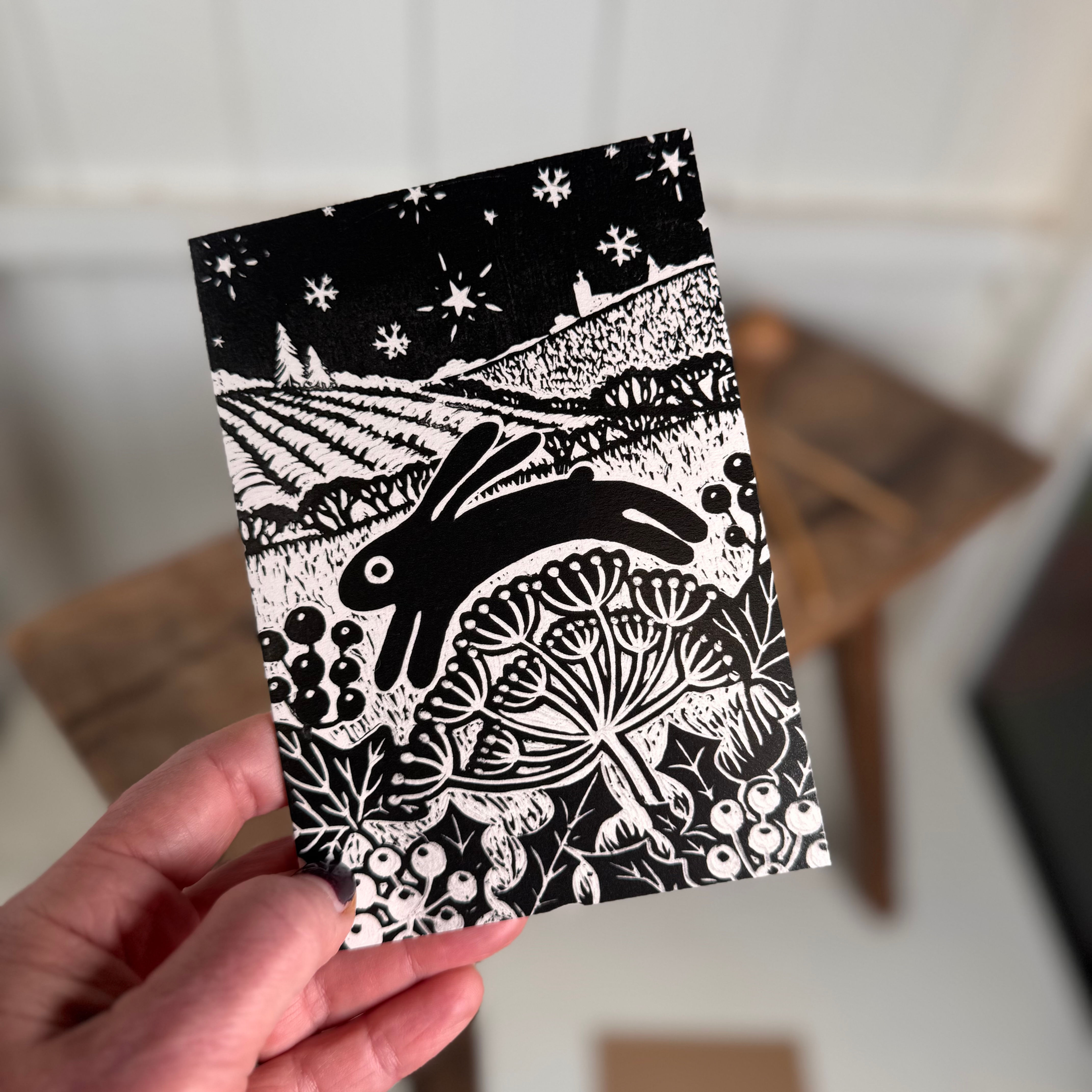 Starlit Leap Of The Midwinter Holly Hare