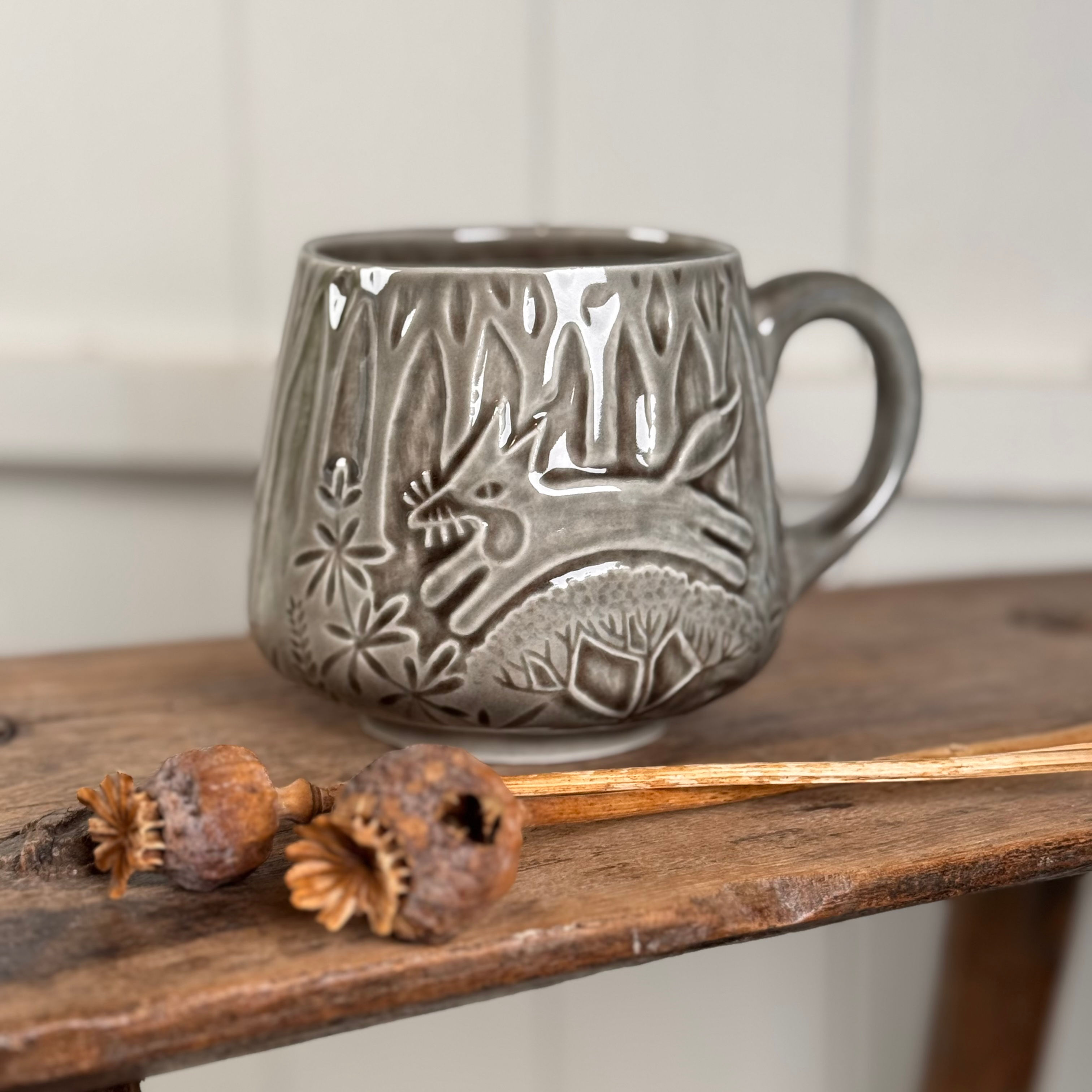 Carved Design Foxy Mug
