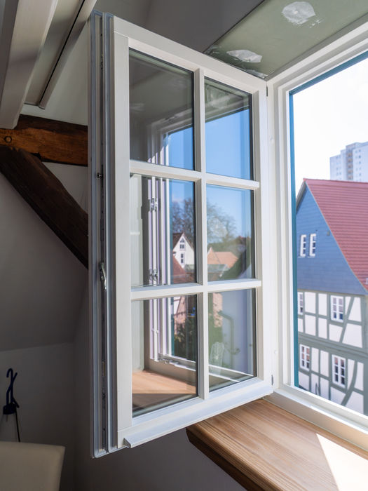 Fenster Ansicht Beleuchtet durch die sonne