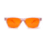 Blaulichtfilter Brille Freya orange Gläser Peakwolf rosa Gestell transparent
