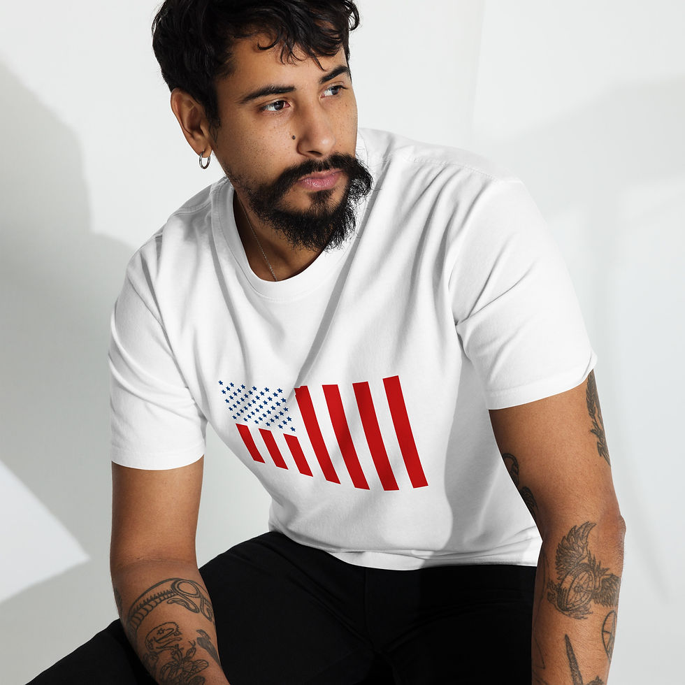 Men’s premium Civil Peace Flag  heavyweight tee