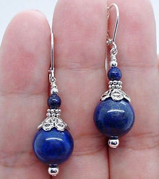 2pcs Beautiful Handmade Bold Blue Lapis 