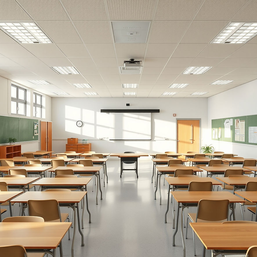 light, bright, uncluttered large classroom.jpg