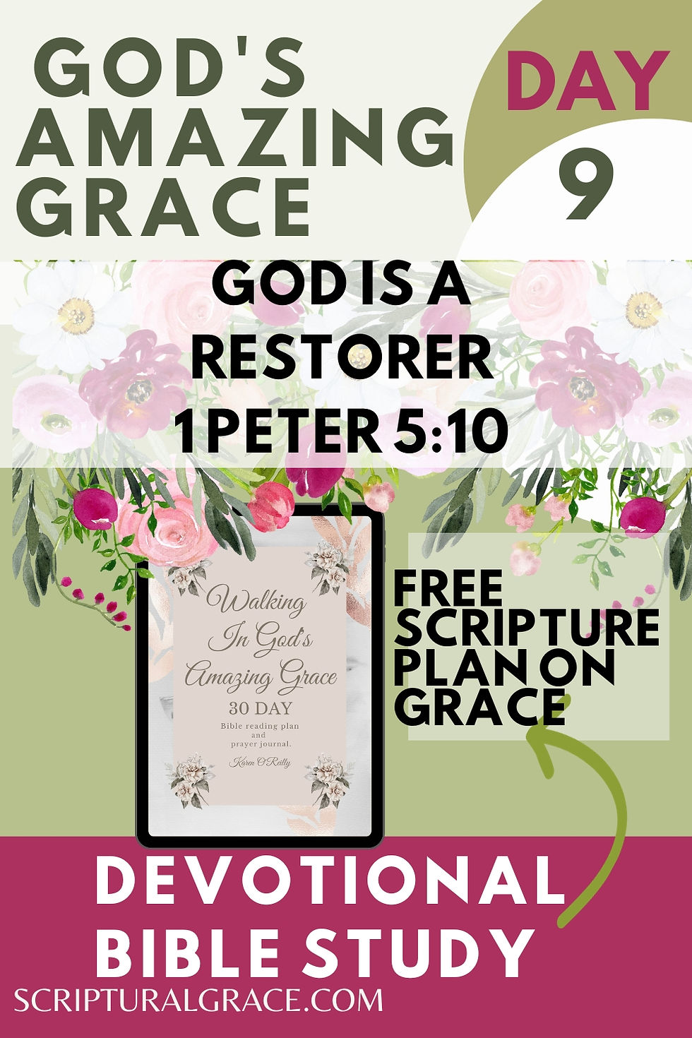  1 Peter 5:10 God is a restorer. free printable.
