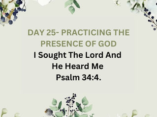 I Sought The Lord And He Heard Me| Psalm 34:4.