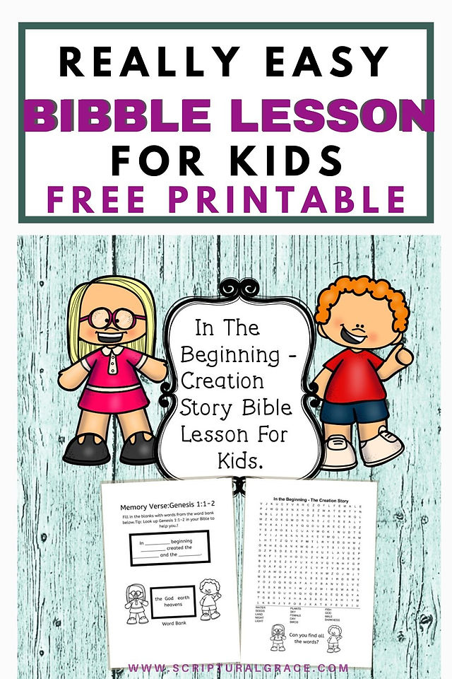 In The Beginning - Creation Story - Bible Lesson For Kids.