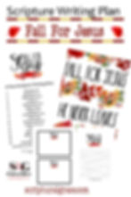 Fall For Jesus Scripture Writing Plan, challenge, bible plan for scripturalgrace.com