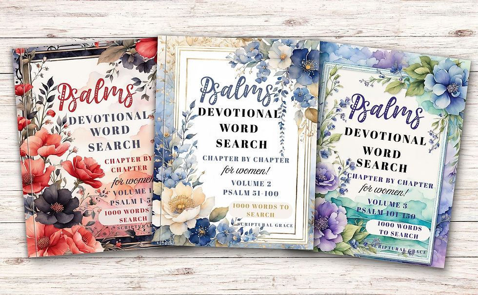 Devotional word search books for women volumes 1 to 3