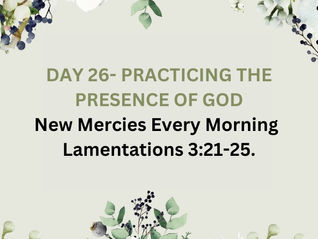  New Mercies Every Morning | Lamentations 3:21-25.