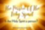 the person of the holy spirit
