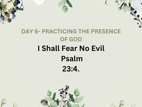 Devotional Bible Study: I Shall Fear No Evil | Psalm 23:4.