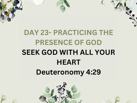 Seek God With All Your Heart | Deuteronomy 4:29.