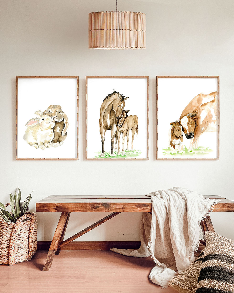 Miniaturbild: Hasen Kuss Kinderzimmer Poster süße Häschen, Ostergeschenke , süße Hasen Tierbil