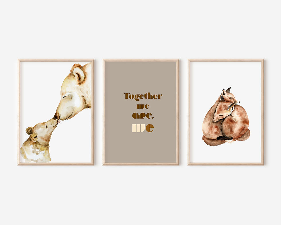 Thumbnail: Spruch Kinderzimmer Poster-  Together we are we