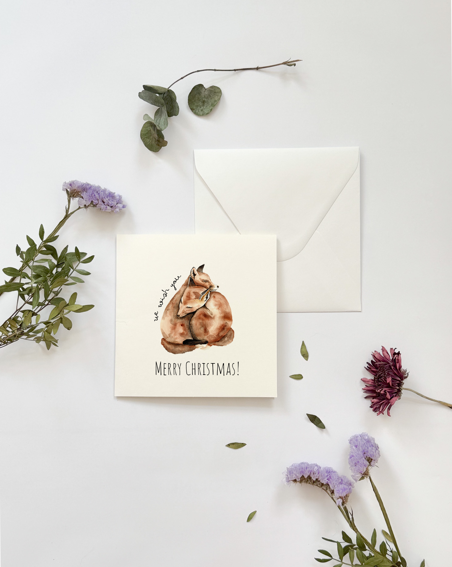 Grußkarte Merry Christmas to you Weihnachtskarte, Quadratische Grußkarte MiniDei