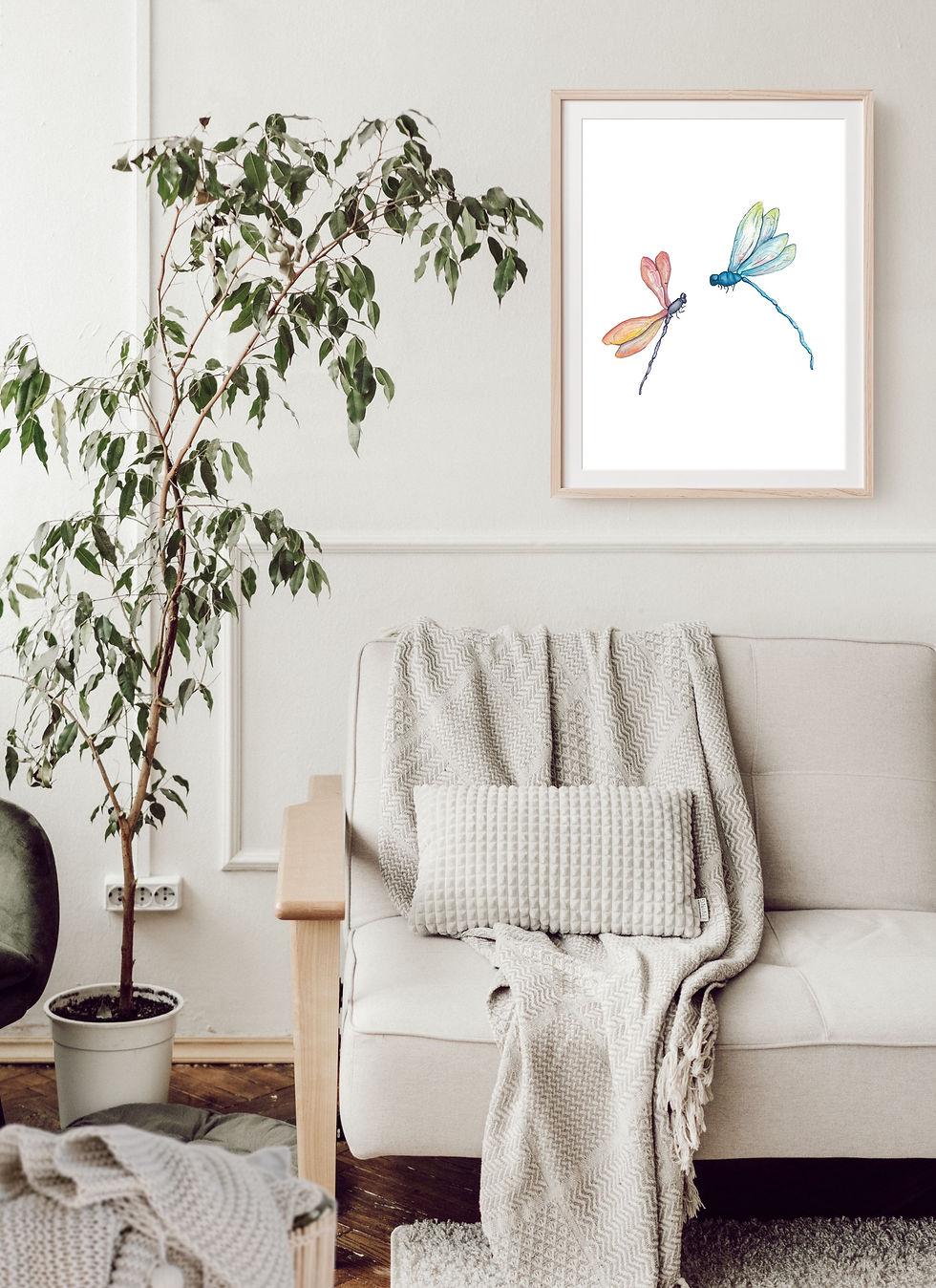 Thumbnail: Dragonfly children's posters for children's rooms, colorful insects, children's room posters