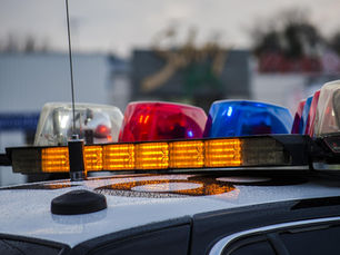 Police car lights.