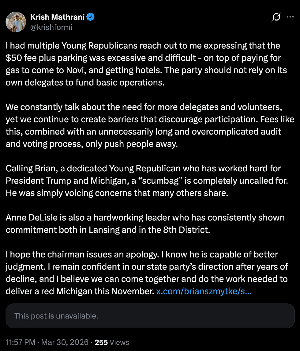 tweet from Krish Mathrani