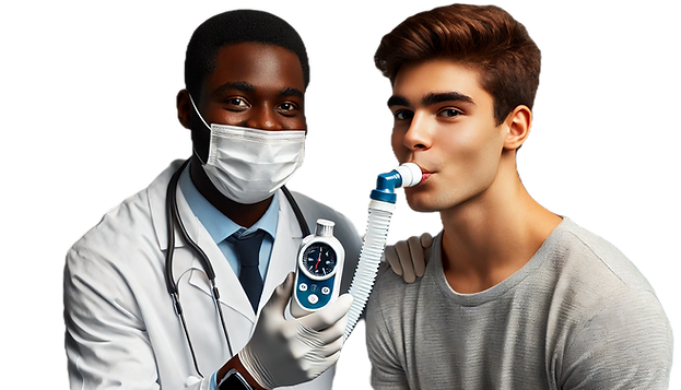 DALL·E 2024-07-03 11.03.20 - A realistic 8K photo of a doctor and a patient having a spiro