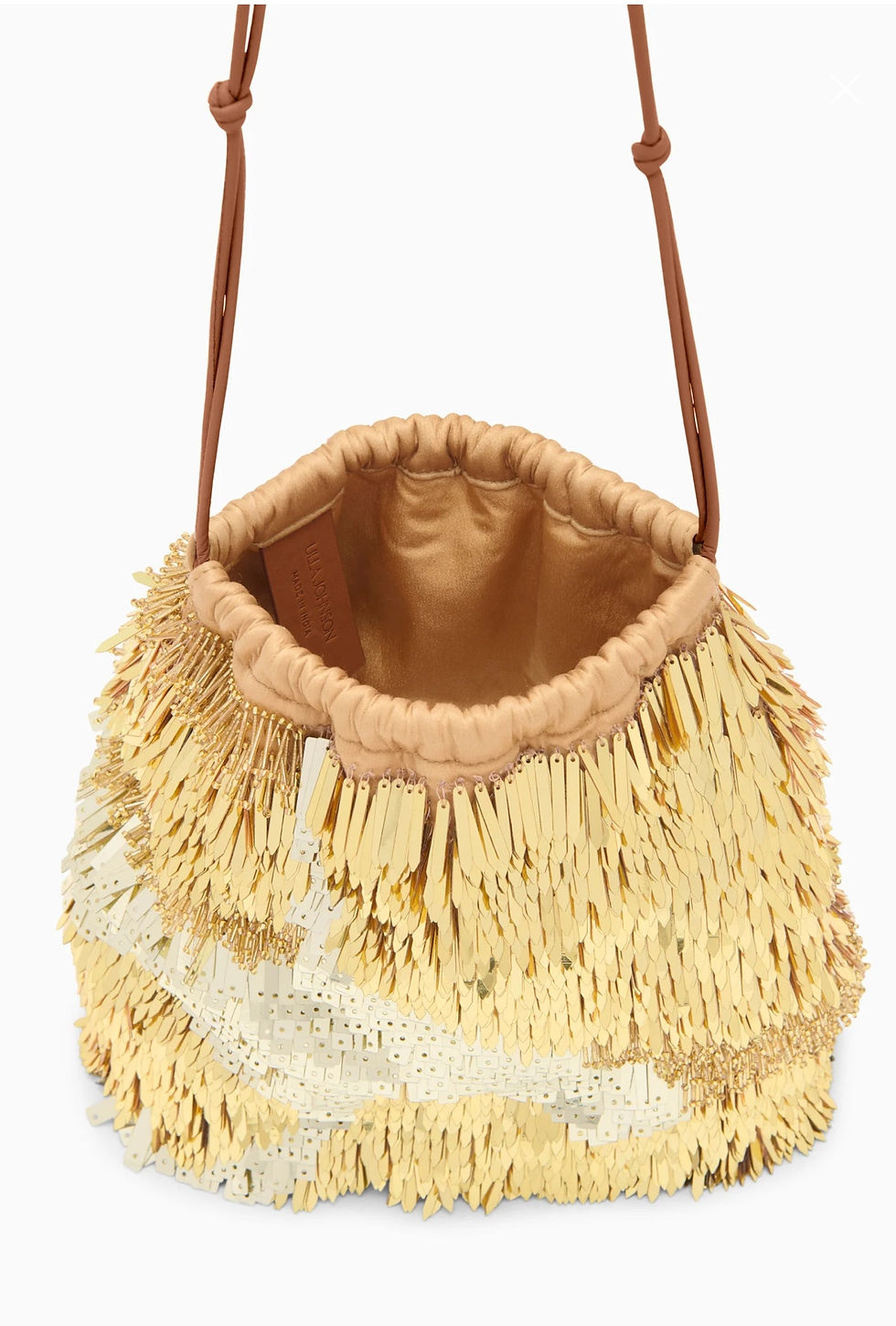Thumbnail: Ulla Johnson, Celeste Paillette Drawstring Bag - Gilt