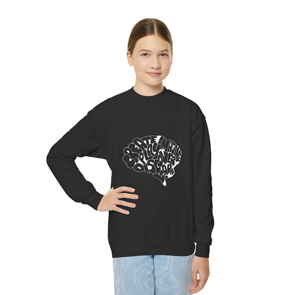Thumbnail: Kids -  Brain Typography Graphic Sweatshirt