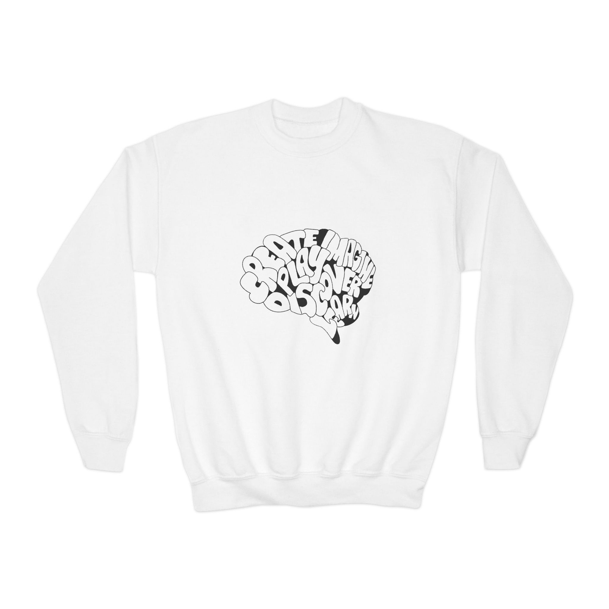 Kids -  Brain Typography Graphic Sweatshirt