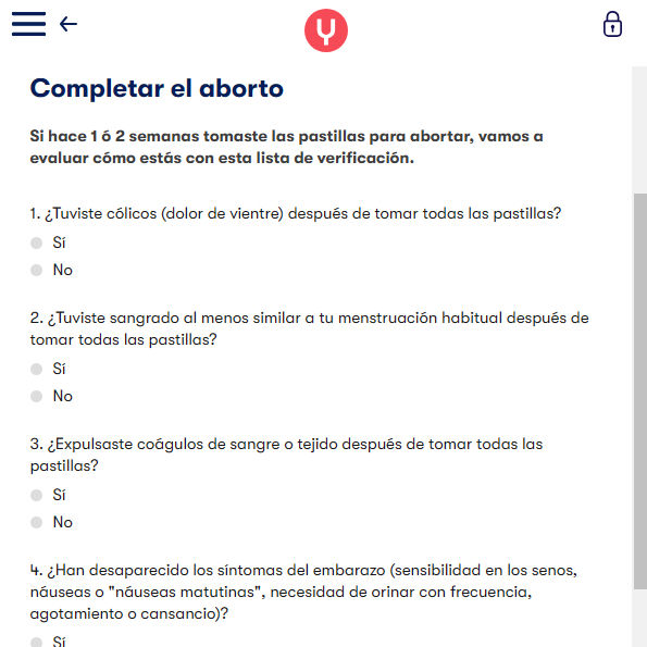 Test de aborto incompleto de Aya Contigo