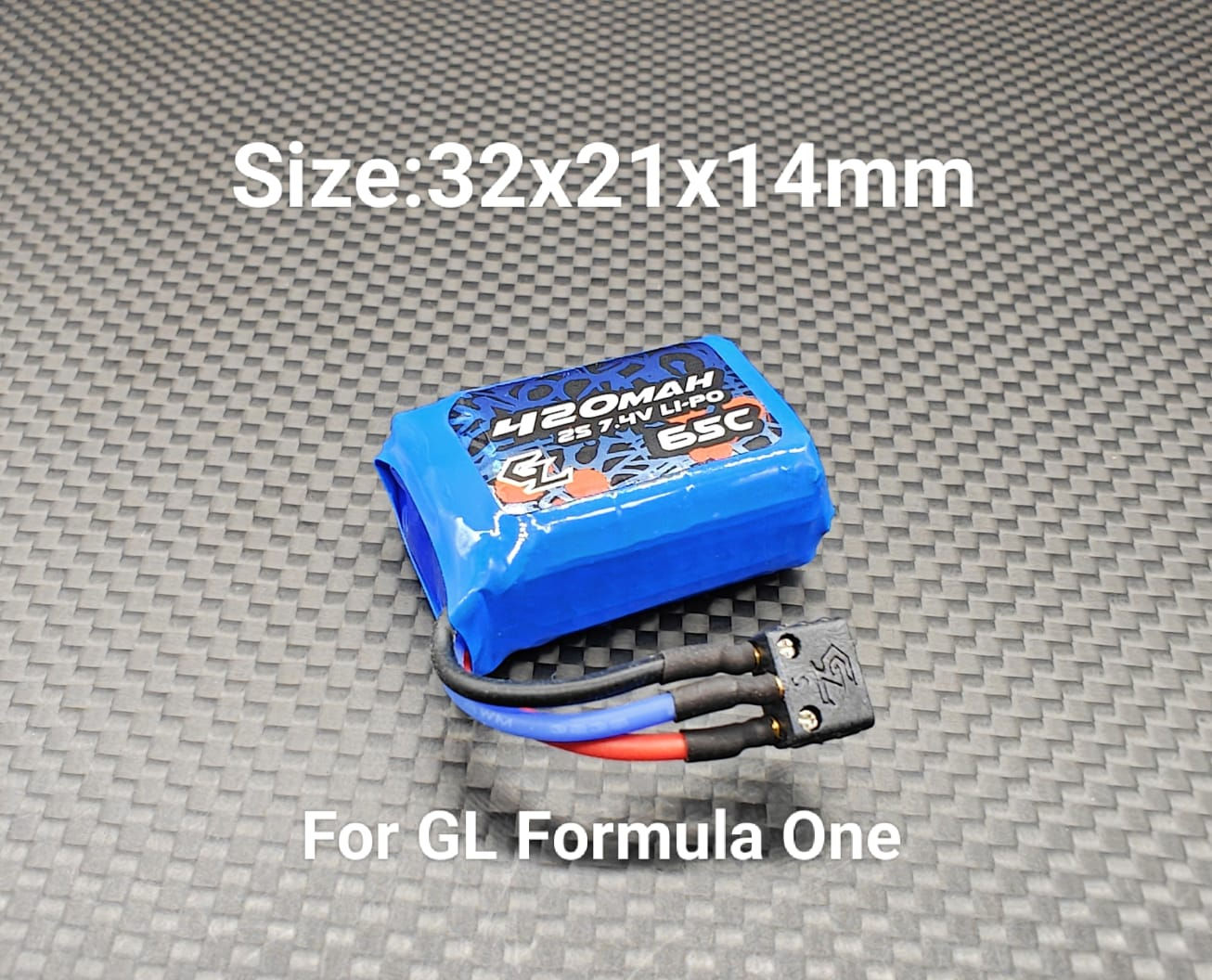 GL Formula One Lipo battery 420mAh with GL connector