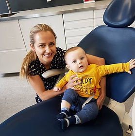 Dr. Rymer treating children