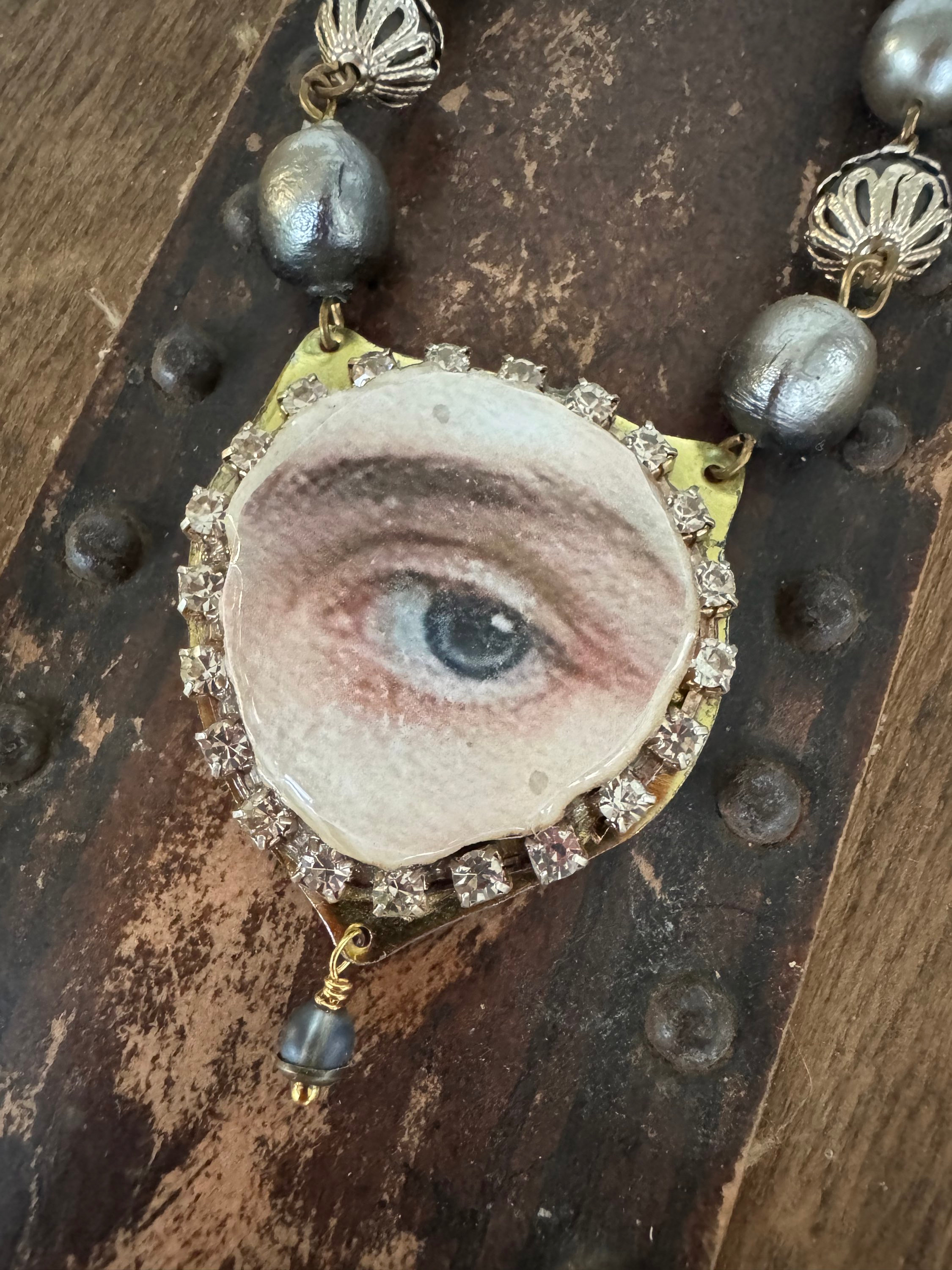 Lover’s Eye Necklace - silver blues
