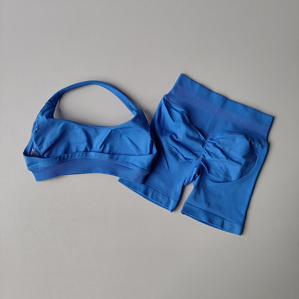 Thumbnail: Women's Halter Neck Yoga Set with Sculpting Shorts