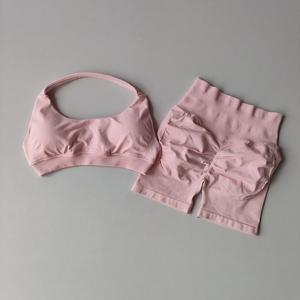 Thumbnail: Women's Halter Neck Yoga Set with Sculpting Shorts