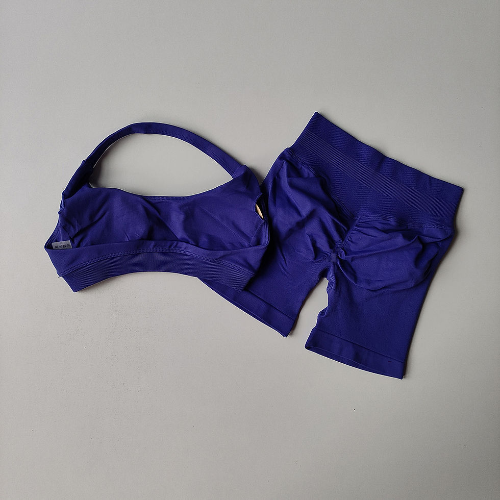 Thumbnail: Women's Halter Neck Yoga Set with Sculpting Shorts