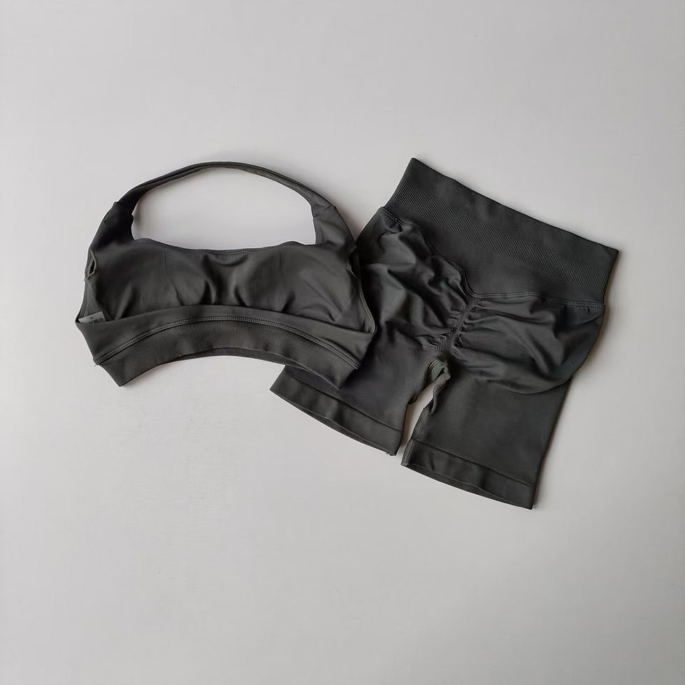 Thumbnail: Women's Halter Neck Yoga Set with Sculpting Shorts